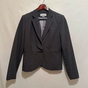Calvin Klein Women’s Grey Classic Blazer with 2 front pockets Size 8